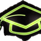 Jumbo Neon Grad Cap Foil Balloon
