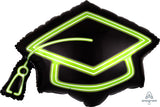 Jumbo Neon Grad Cap Foil Balloon