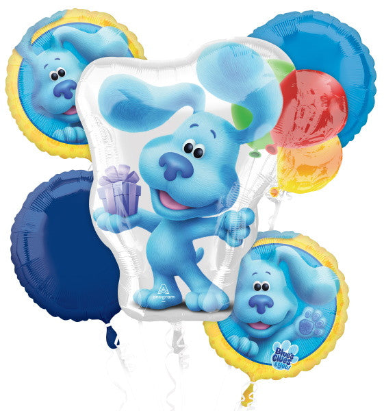 Anagram Blues Clues Balloon Bouquet 5 Foil Balloons Party Decor