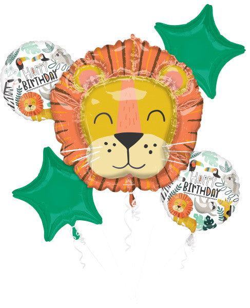 Get Wild Birthday Balloon Bouquet 5 Foil Balloons Party Decor