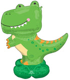 Cute Green T-Rex Dino AirLoonz Foil Decor