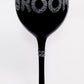 Groom Wine Glass Black & Silver