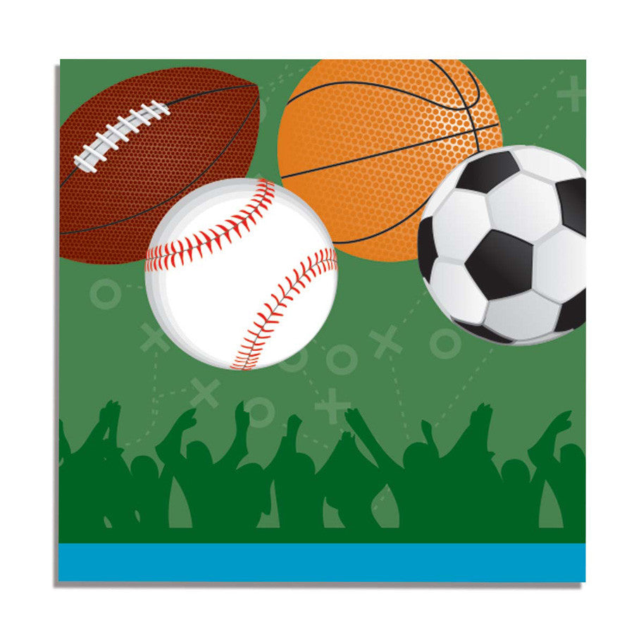 Sports Fanatics Theme Lunch Napkins