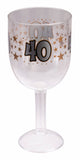 40th birthday wine glass