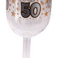 50th birthday wine glass