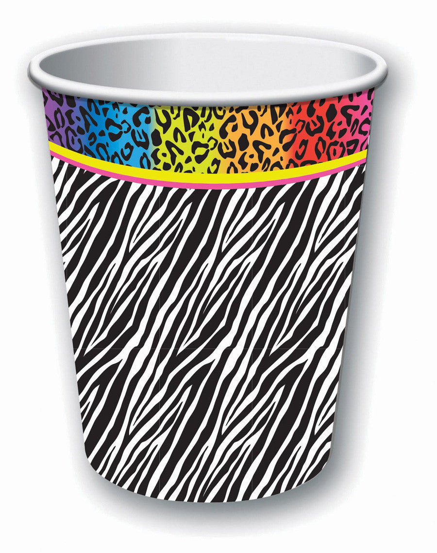 80s Party Theme Paper Cups