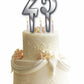 Silver Number 2 Cake Topper
