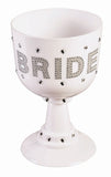 Bride Goblet White & Silver