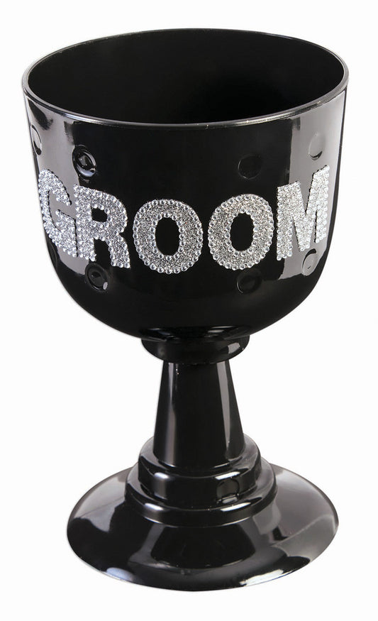Groom Goblet Black & Silver