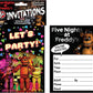 FNAF birthday party invitations