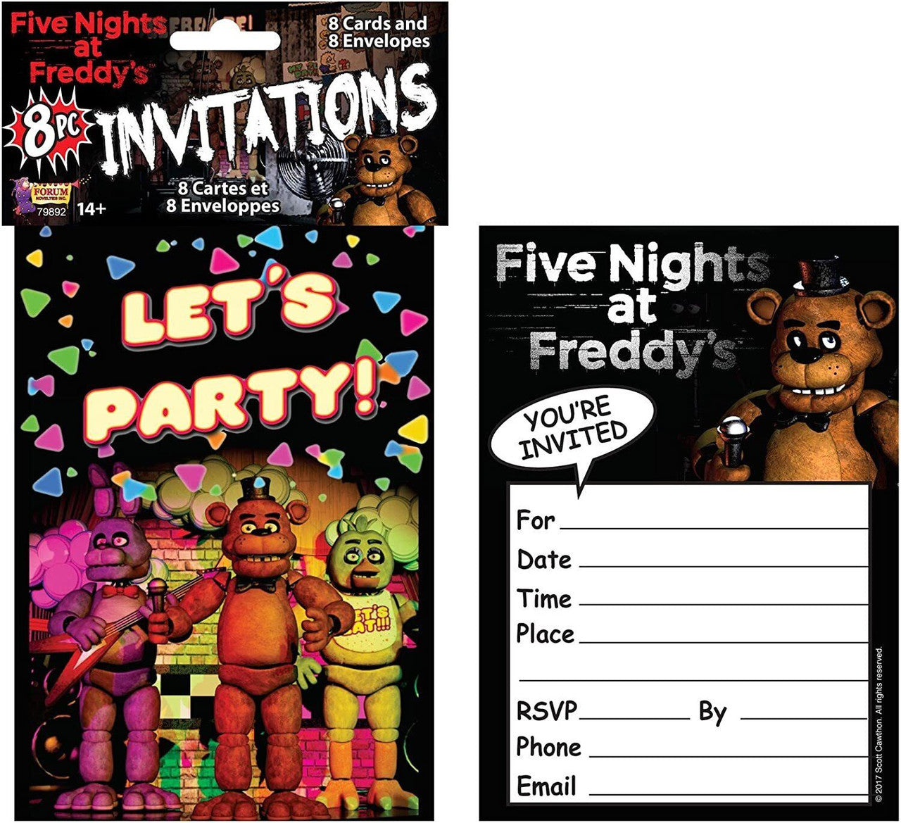 FNAF birthday party invitations
