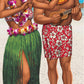 Hawaiian Couple Photo Stand In Poster