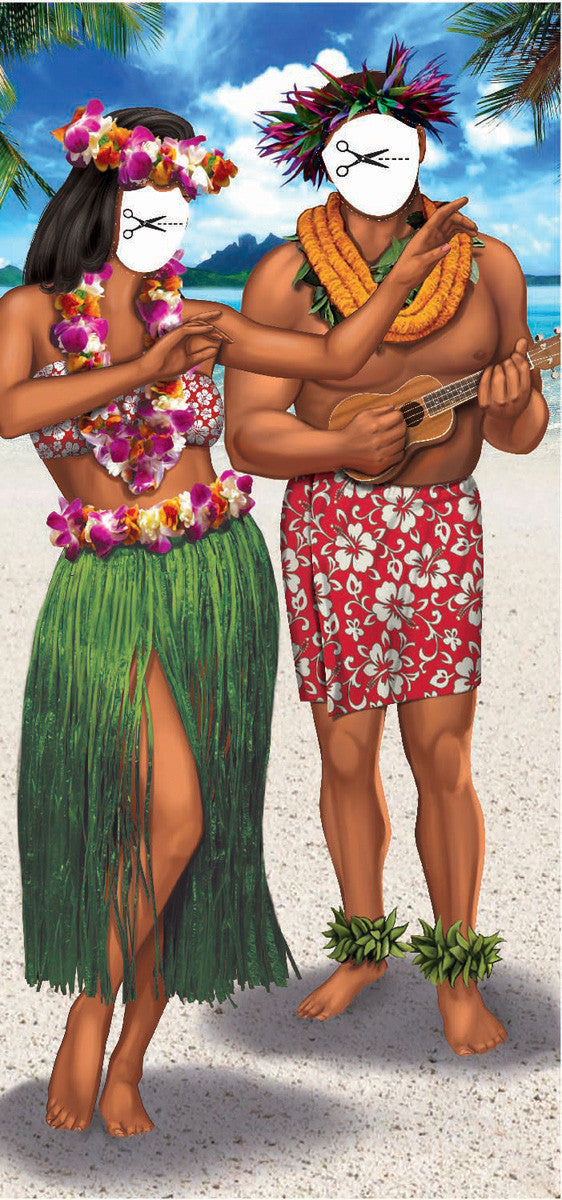 Hawaiian Couple Photo Stand In Poster