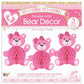 Pink Bear Girl Baby Shower Hanging Decoration