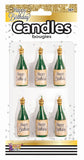 Champagne Bottle Shaped Birthday Cake Candles