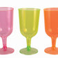 Neon Plastic Wine Glasses