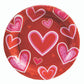 red & pink hearts dinner plates
