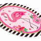 Oblong Serving Plate With Flamingo Print