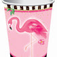 Pink Flamingo Gold Sparkle Drinking Cups
