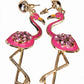Pink Flamingo Dangle Earrings
