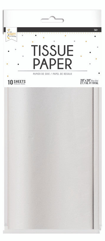 Solid White  20" x 20" Tissue Wrap 4 Sheet Pack