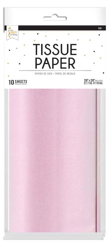 Solid Baby Pink  20" x 20" Tissue Wrap 4 Sheet Pack
