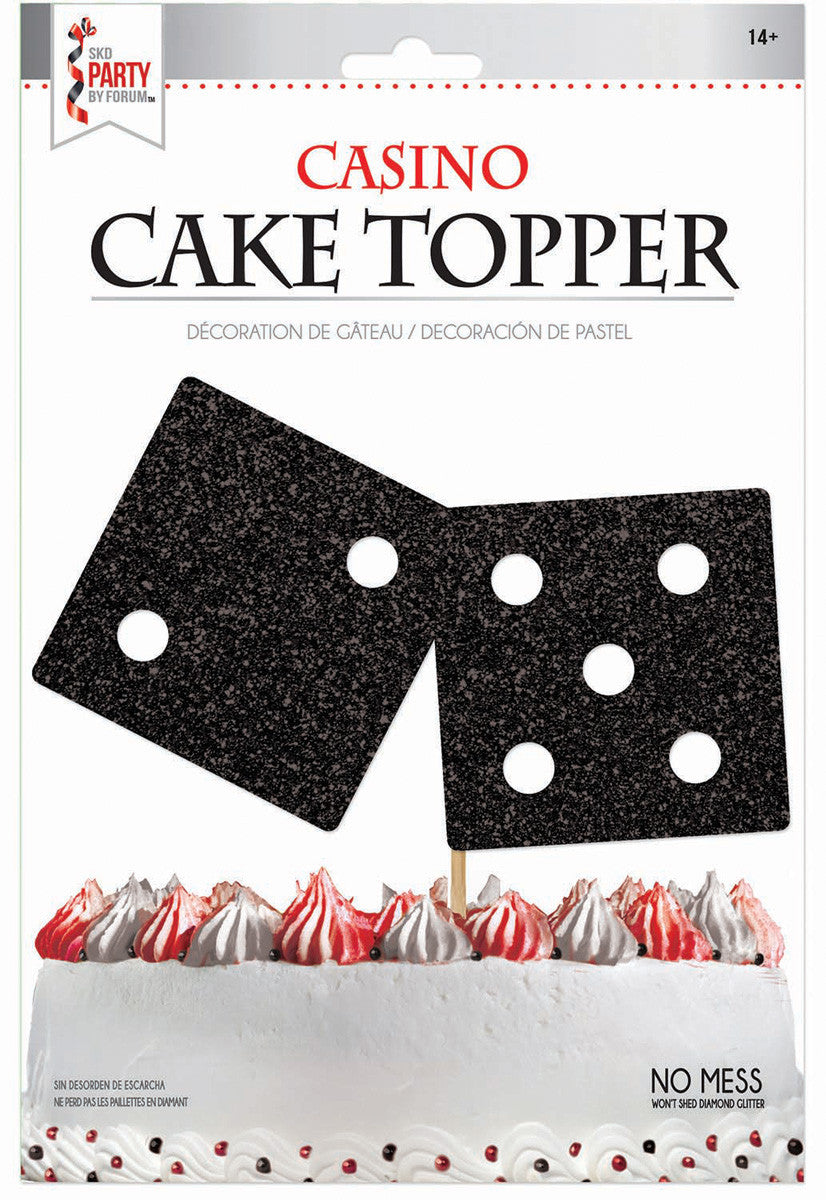 Pair of dice cake topper