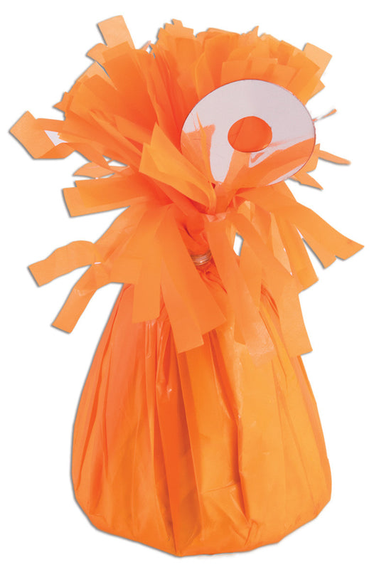 Neon Orange Foil Weight for Balloons