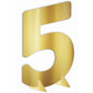 Metallic Number 5 Gold