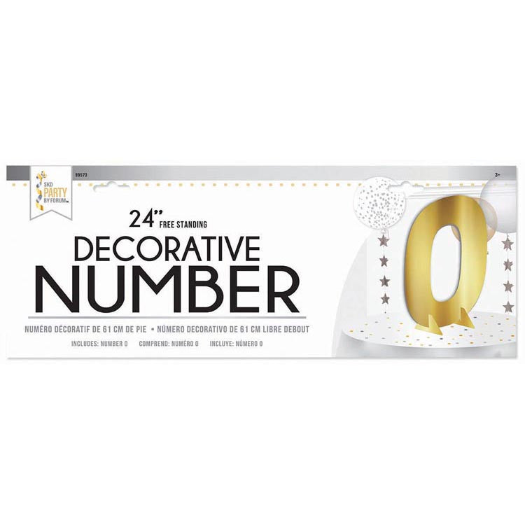 Metallic Number 0 Gold