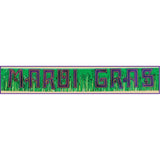 6' Metallic Mardi Gras Fringe Banner - Purple Green Gold Party Decoration