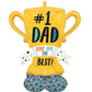 Airloonz 43" #1 Dad You Are The Best Trophy Father's Day Balloon