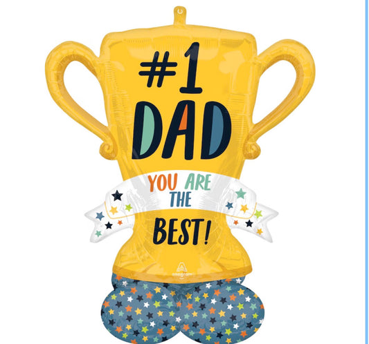 Airloonz 43" #1 Dad You Are The Best Trophy Father's Day Balloon