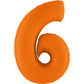 34" Neon Orange Number Foil Balloon