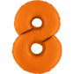 34" Neon Orange Number Foil Balloon