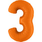 34" Neon Orange Number Foil Balloon