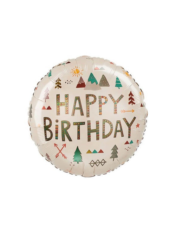 Anagram 18" Round Wilderness Happy Birthday Foil Balloon