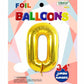 34" Gold Number 0 Supershape Decorative Foil Balloon