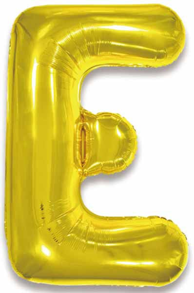Gold Foil Balloon Letter E