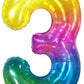 34" Number 3 Supershape Decorative Foil Balloon