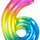34" Number 6 Supershape Decorative Foil Balloon