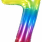 34" Number 7 Supershape Decorative Foil Balloon