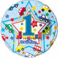 1st Birthday Blue Foil Round Balloon