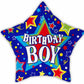 Birthday Boy Star Shaped Foil Balloon