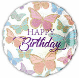 Glitter Butterflies Foil Balloon