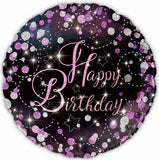 Pink Sparkling Happy Birthday Foil Balloon Party Decor