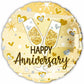 Happy Anniversary Champagne Toast Foil Balloon