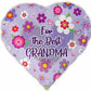 Heart Shaped Foil Balloon For The Best Grandma