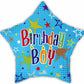 Birthday Boy Star Shaped Foil Balloon