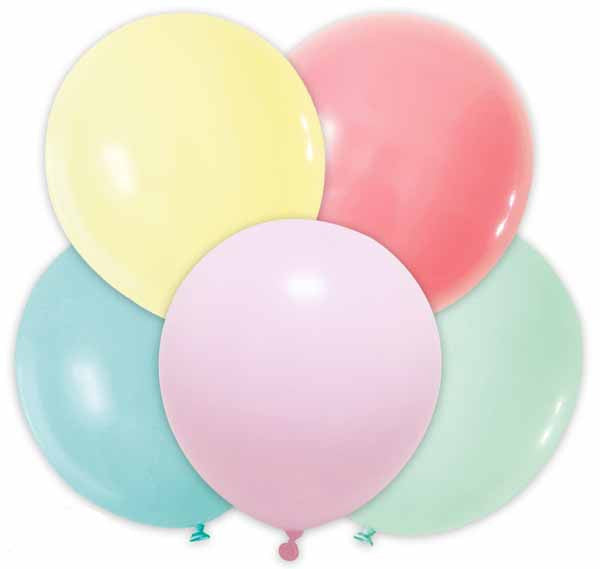 Pastel Assorted 5" Latex Balloons Helium Quality 100 pack